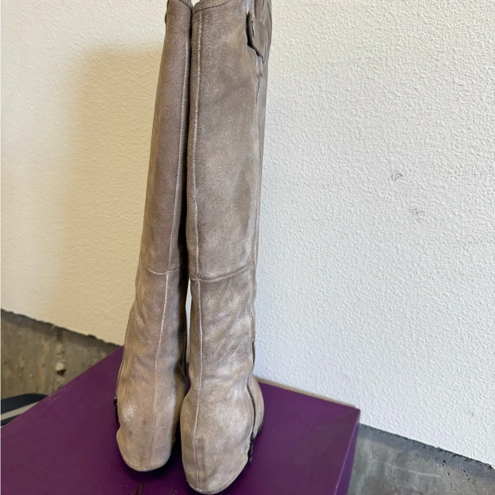 Fergie Over the Knee Boots in Taupe - Picture 3 of 6